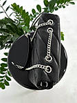 Жіноча подарункова сумка Pinko Puff Black Bag (чорна) torb0073 модна красива стильна з пташками екошкіра топ, фото 5