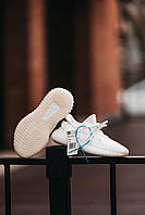 Мужские кроссовки Adidas Yeezy Boost 350 V2 (белые) модные осенне-весенние мягкие кроссы MD0320 cross