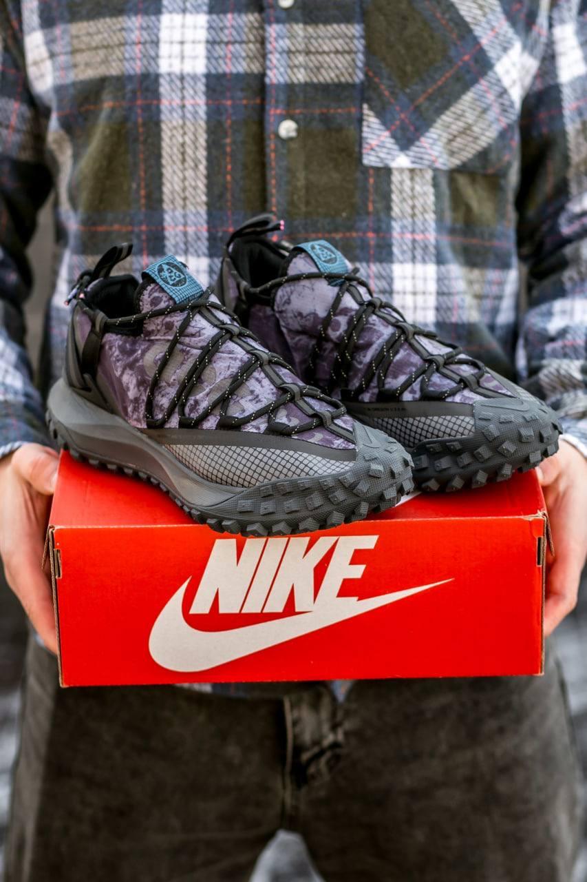 Чоловічі кросівки Nike ACG Mountain Fly Low "Black/Blue" (чорні з бузковим) круті легкі кроси I1074 топ, фото 1