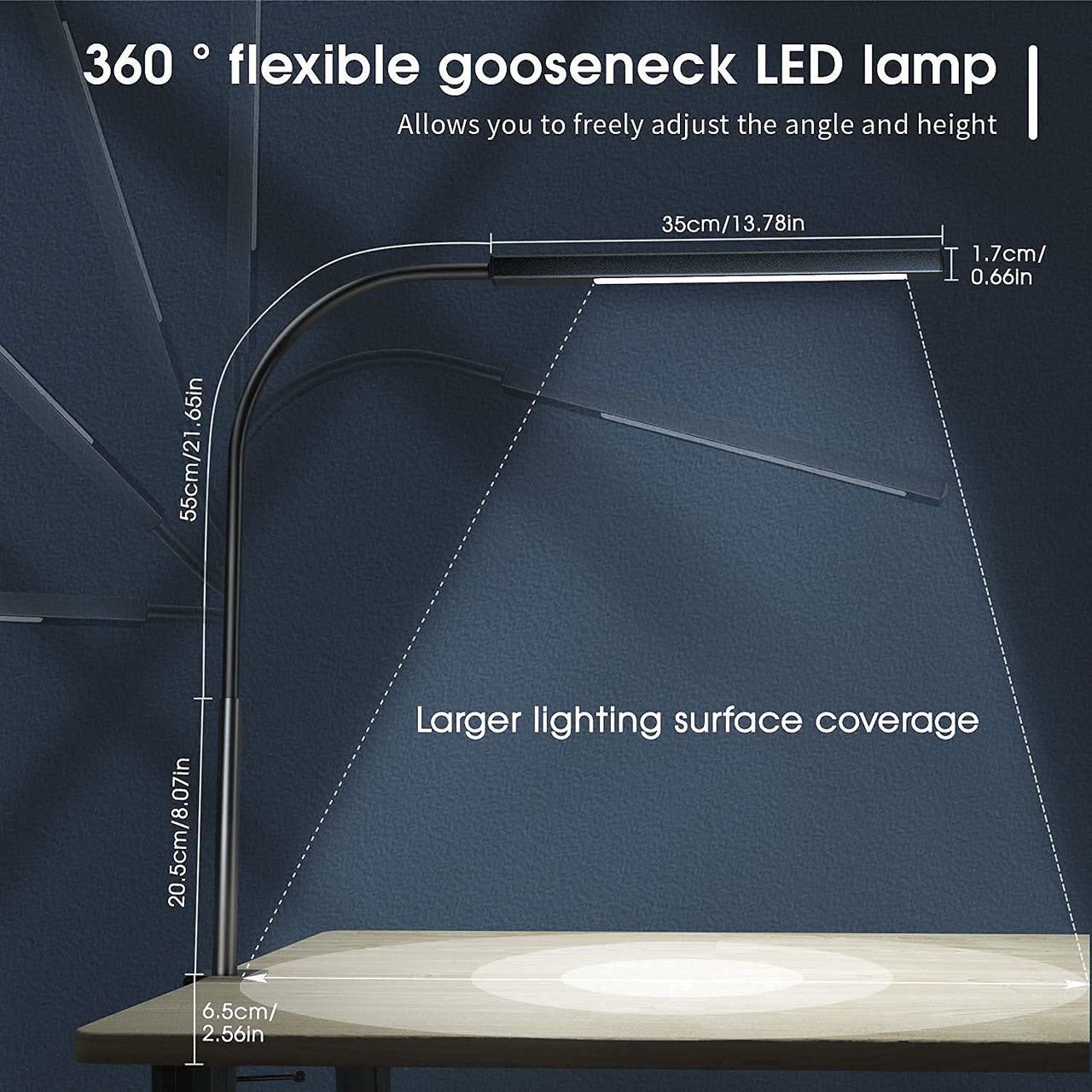 Купить Светодиодная настольная лампа Hightower, регулируемая яркость ...