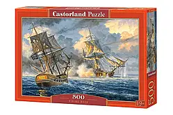 Пазл Castorland 500 елементів Морська баталія 47х33 см Класичні пазли Касторленд Кораблі B-53483