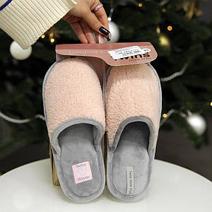 Домашні тапочки Twins Slippers 584779 Рожеві сірі  36-37 38-39 40