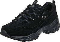 Женские кроссовки на шнуровке Skechers D'Lites Memory Foam, цвет Black, стопа 22.6 cм