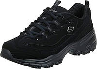 Женские кроссовки на шнуровке Skechers D'Lites Memory Foam, цвет Black, стопа 24.3 cм