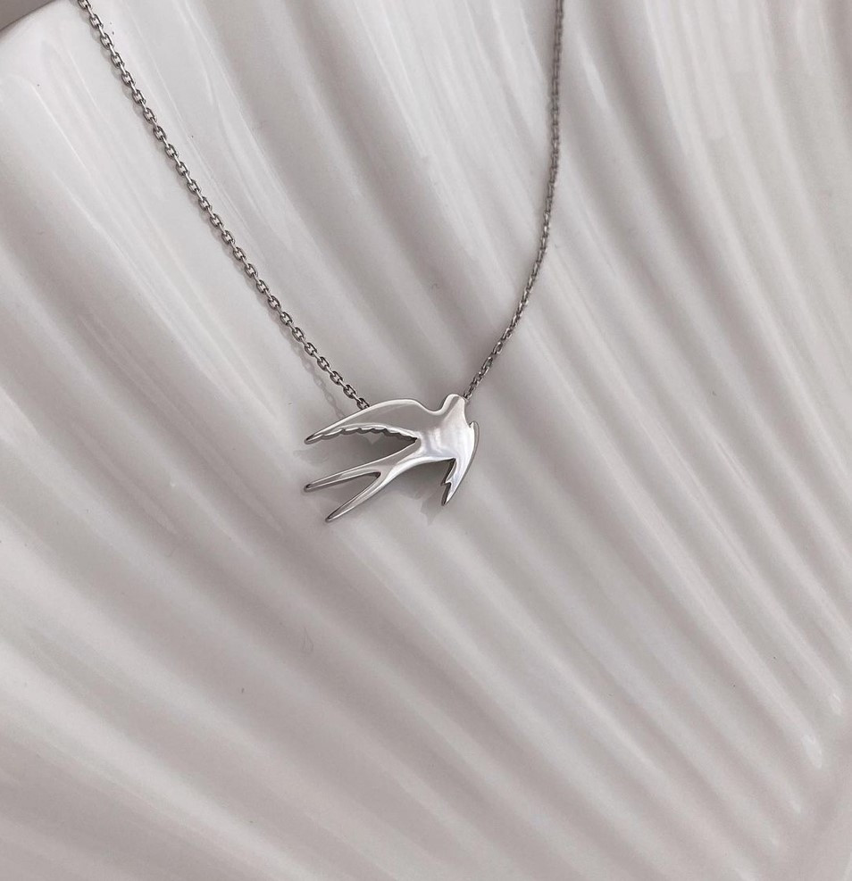 Срібне Кольє Ластівка