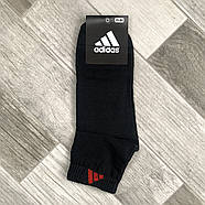 Шкарпетки чоловічі демісезонні бавовна спортивні Adidas, Athletic Sports, середні, чорні, 06222, фото 2