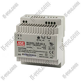 Блок живлення MEAN WELL DR-30-5, 5VDC/3А, 15W