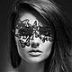 Вінілова маска SYBILLE від Bijoux Indiscrets, чорна, фото 5