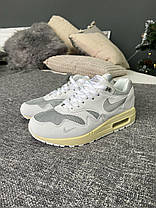 Кросівки Nike Air Max 1 Patta Waves White / Найк Аїр Макс 1 Патта Уейвс Білі з Сірим, фото 3