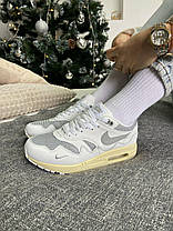 Кросівки Nike Air Max 1 Patta Waves White / Найк Аїр Макс 1 Патта Уейвс Білі з Сірим, фото 4