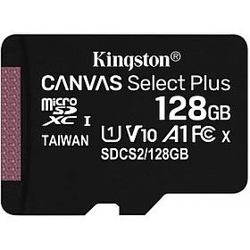 Карта пам'яті microSDXC (UHS-1) Kingston Canvas Select Plus 128Gb class 10 А1 (R-100MB/s) (adapter SD) yL.