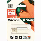 Flash Mibrand USB 2.0 Cougar 64Gb Silver (MI2.0/CU64P1S), фото 2
