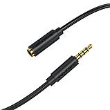 Аудiо-кабель BOROFONE BL12 3.5 audio extension cable male to female 2m Black (BL12-2B), фото 3