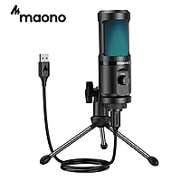 Мікрофон конденсаторний USB Maono AU-PM461TR RGB для блогера, професійний студійний мікрофон для запису
