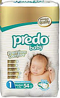 Підгузки Predo Baby 1, 2-5 кг, 54 шт.