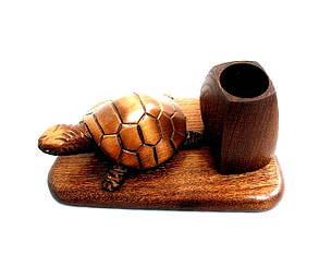 Бізнес-сувенір підставка для ручок із черепахою, фото 2