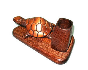 Бізнес-сувенір підставка для ручок із черепахою, фото 2
