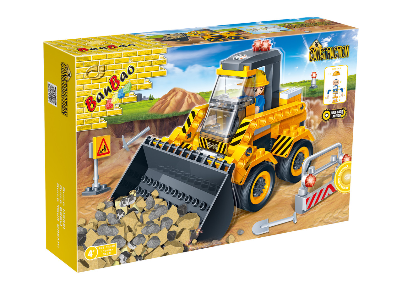 Конструктор "Будівельна техніка" (103 елм.) Бульдозер, фото 1