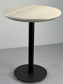 Стіл круглий для кафе 60 см з натурального дерева з дизайнерським зрізом