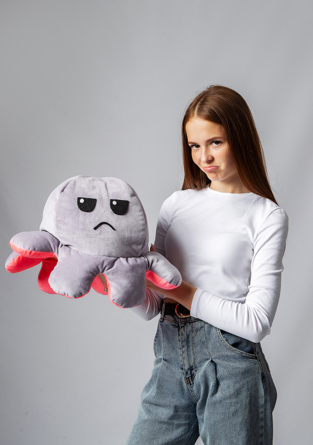 Игрушечный осьминог перевертыш, Подарок для девушки мягкая игрушка ...