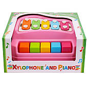 Іграшка музична ТехноК Ксилофон-фортепіано рожевий арт 7907