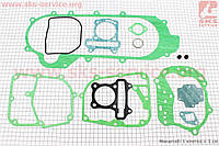Прокладки двигателя 100cc-50мм, к-кт 13 деталей, длинный вариатор (метал) для китайских скутеров на двигатель