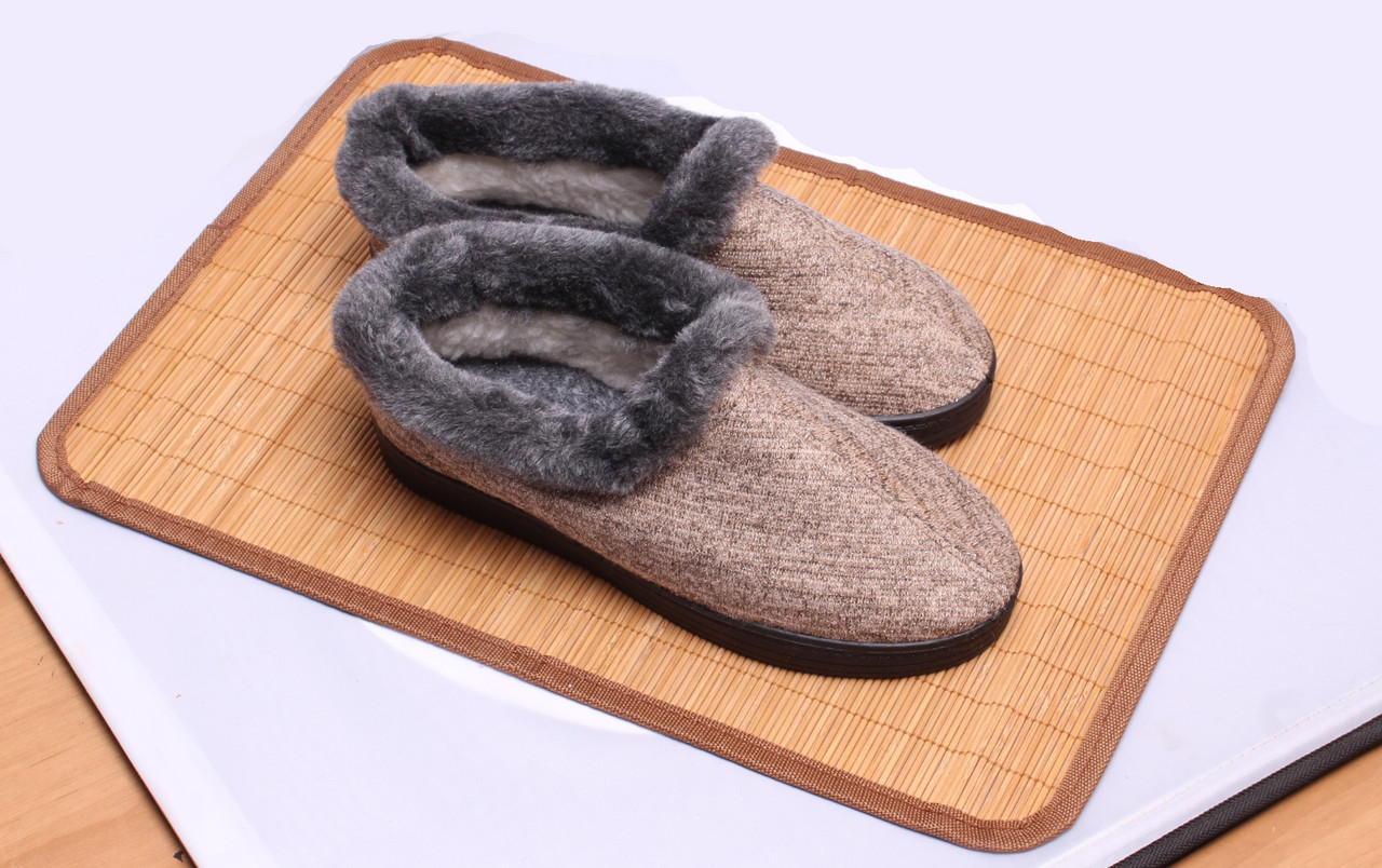 Бабуші жіночі капці з задником теплі на овчині, бурки, панчохи38р / 39р - 24,5 см Золото, фото 1