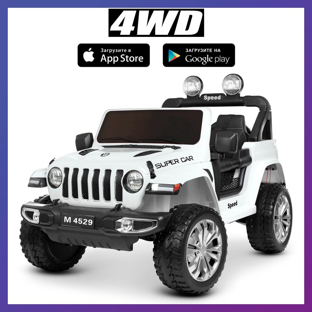 Дитячий Електромобіль на Акумуляторі Джип Jeep M 4529 З Пультом ...
