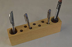 Настільний органайзер для олівців і ручок із дуба.