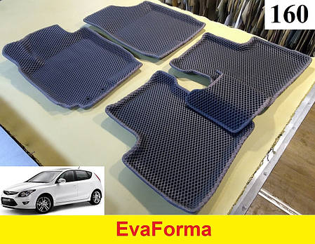 3D килимки EvaForma на Hyundai i30 FD '07-12, хетчбек, килимки ЕВА, фото 2
