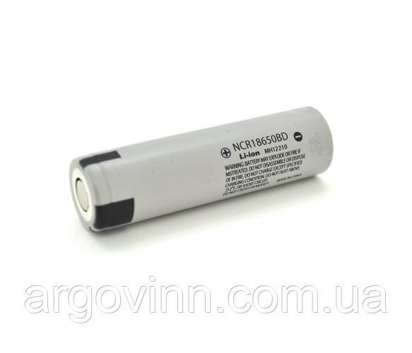 Акумулятор 18650 Li-Ion Panasonic NCR18650BD, 3000mAh, 10A, 4.2/3.6/2.5V, Gray