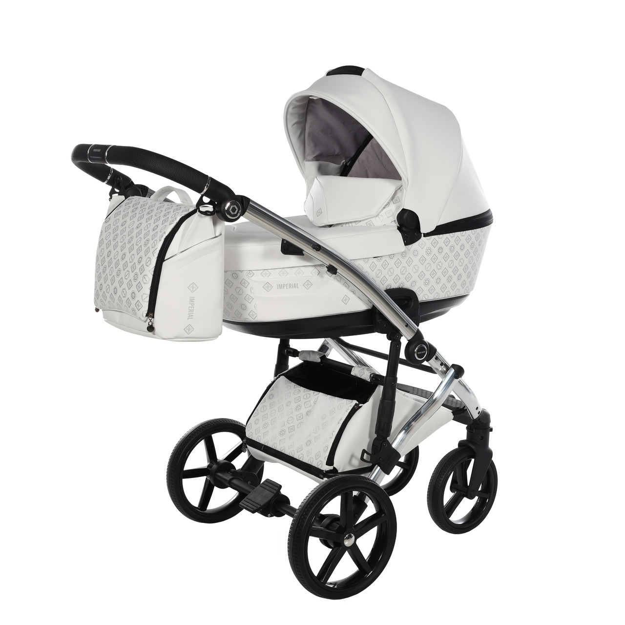 Дитяча універсальна коляка 2 в 1 Tako Laret Imperial New 11 white+silver