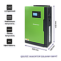 Гібридний інвертор Qoltec Solar Off-Grid 5,5 кВт | 100А | 48 В | MPPT, фото 2