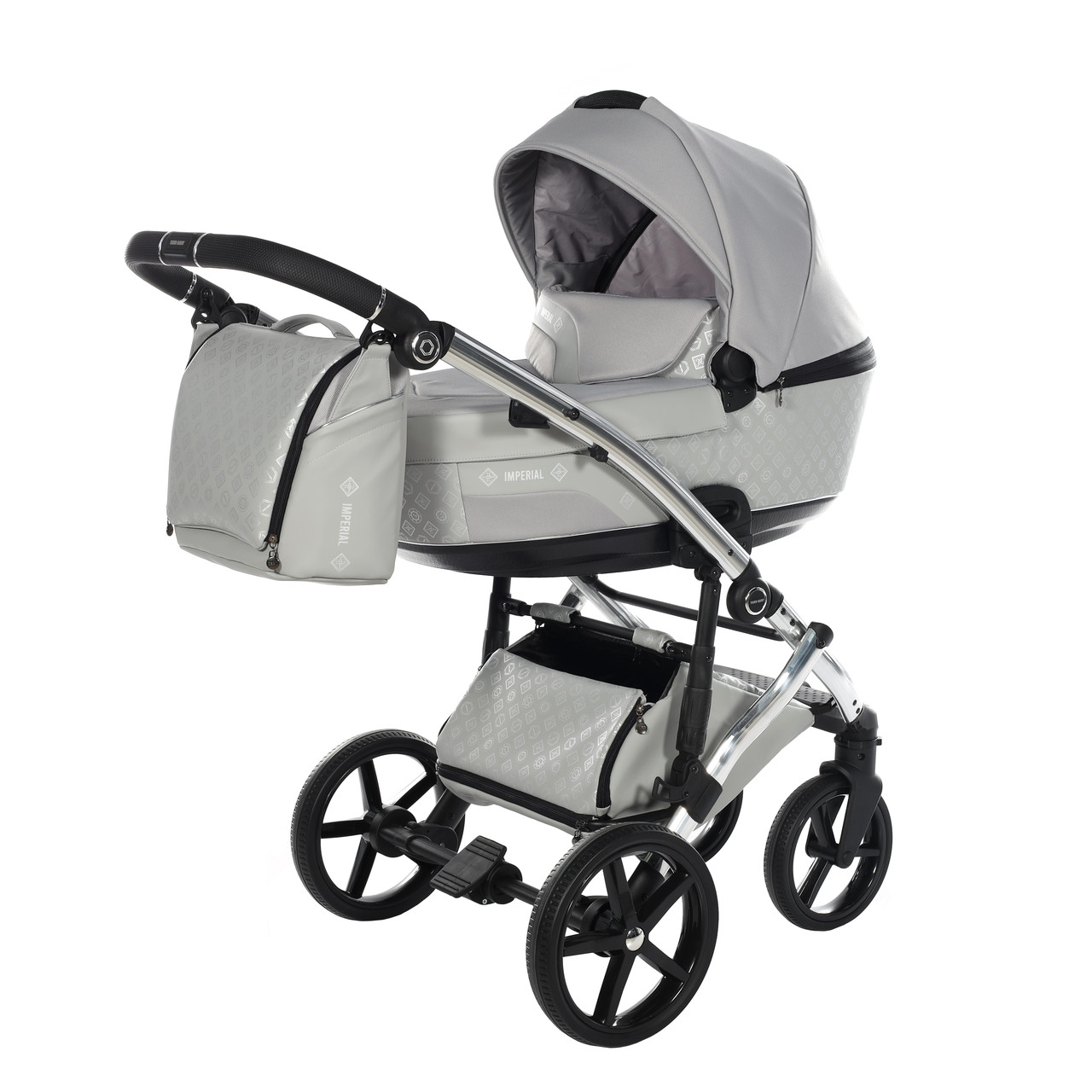 Дитяча універсальна коляка 2 в 1 Tako Laret Imperial New 13 grey+silver, фото 1