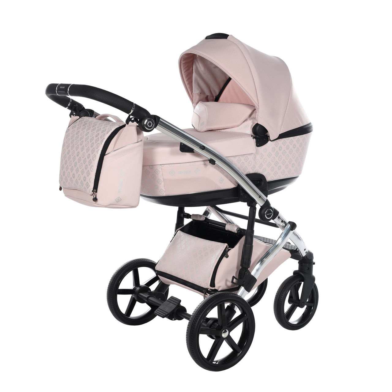 Дитяча універсальна коляка 2 в 1 Tako Laret Imperial New 15 pink+silver