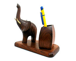 Діловий подарунок підставка для ручок і олівців зі статуеткою слон, фото 2