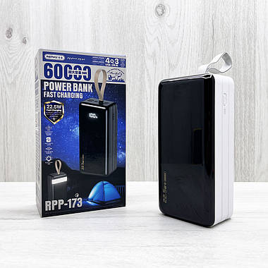 POWERBANK REMAX RPP-173 60000 mA/h 22.5W (чорний/білий), фото 2