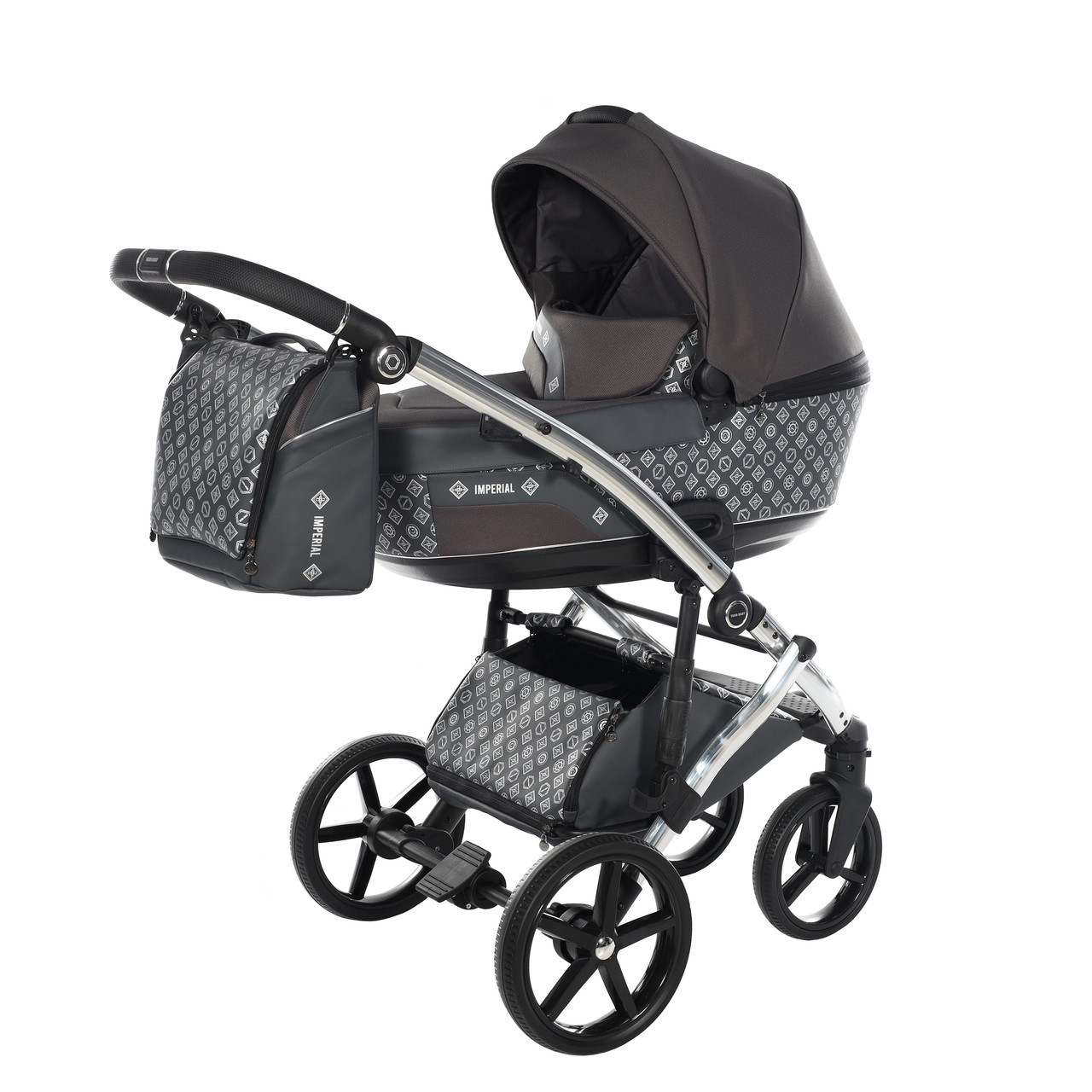 Дитяча універсальна коляка 2 в 1 Tako Laret Imperial New 16 graphite+silver, фото 1