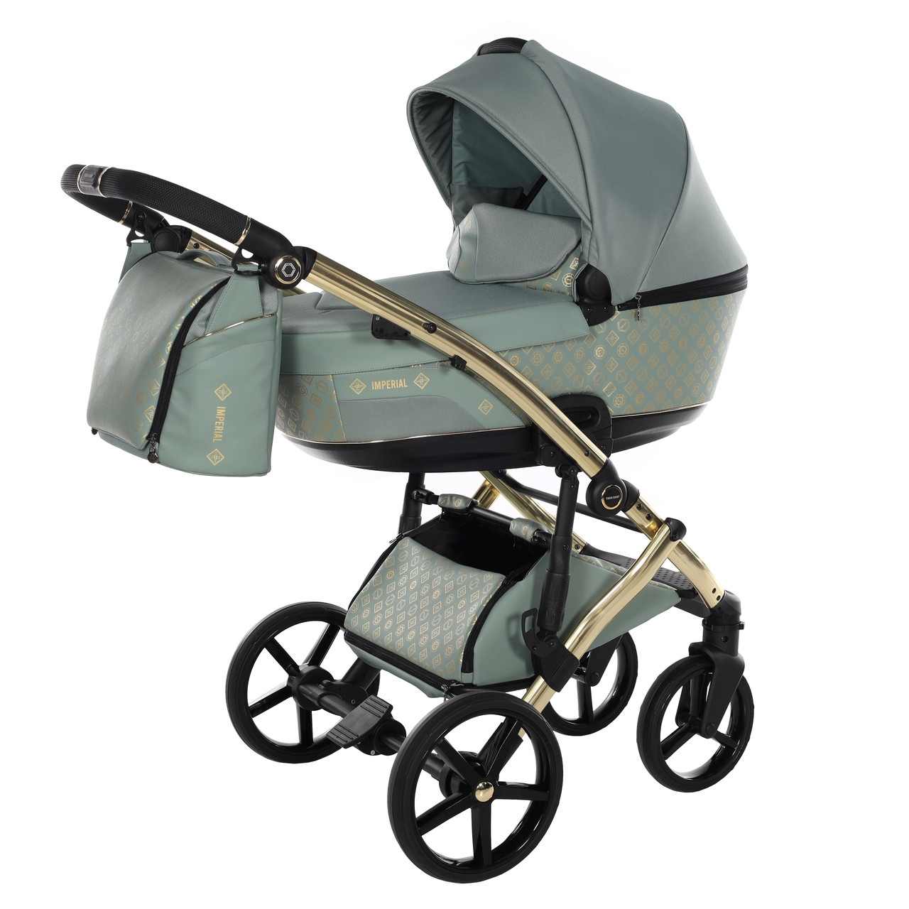 Дитяча універсальна коляка 2 в 1 Tako Laret Imperial New 17 green+gold