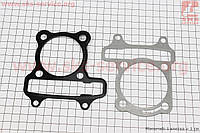 Прокладки поршневой 150cc-57,4мм, к-кт 2 детали (метал) для китайских скутеров с двигателем 125,150сс 4-Т