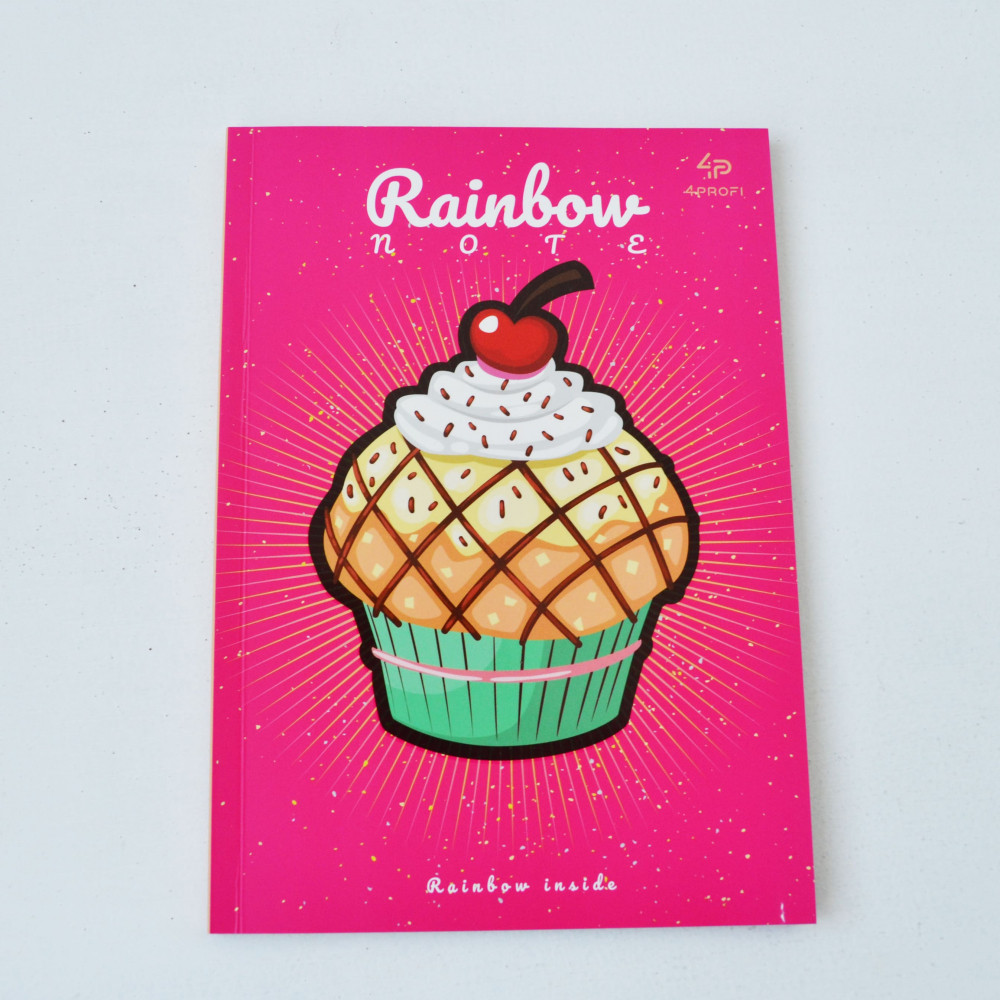 Блокнот А5 з кольоровими аркушами Profi Artbook Rainbow "Cake" pink 96 сторінок 48арк арт. 901197