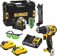 Dewalt Zestaw 18V 2X2 Ah Dcd701 + Laser Krzyżowy Dce089G (DCK212D2TXJ)