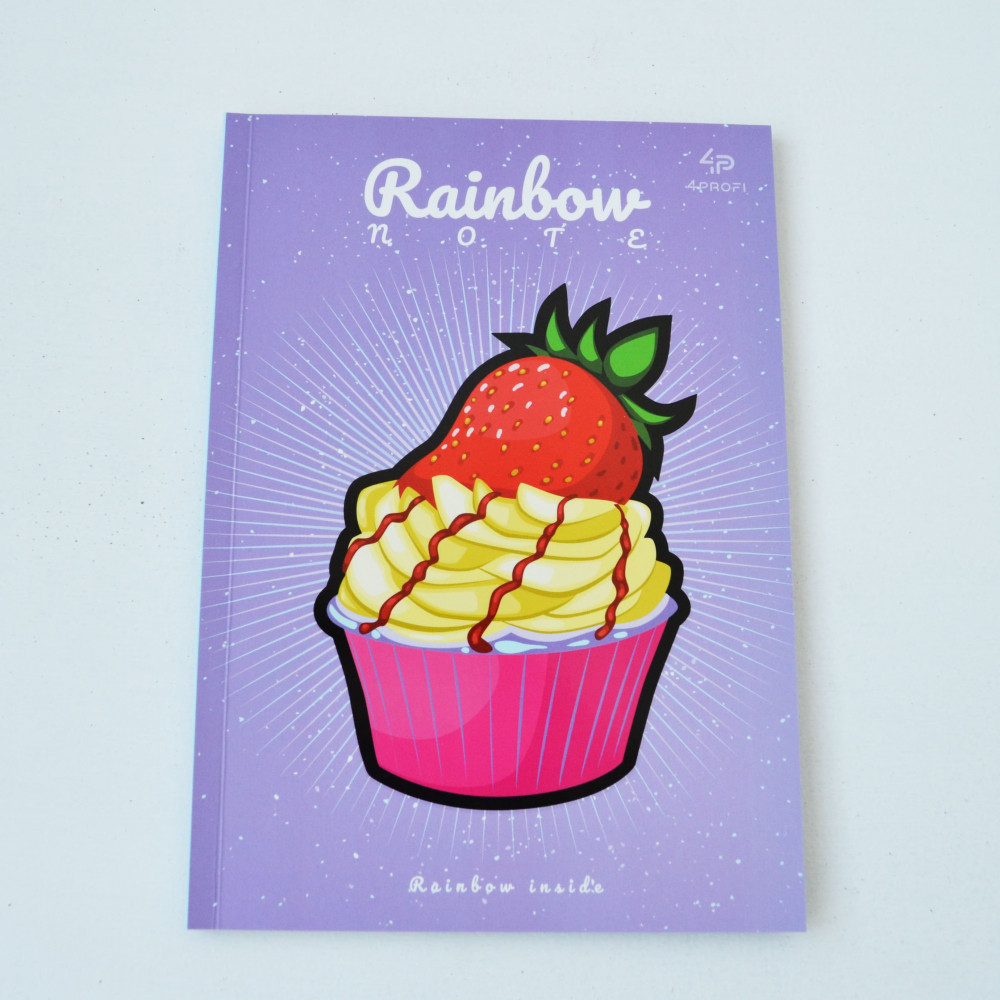 Блокнот А5 з кольоровими аркушами Profi Artbook Rainbow "Cake" violet 96 сторінок 48арк арт. 901210