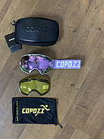 Комплект профессиональная лыжная маска Copozz Фиолетовая