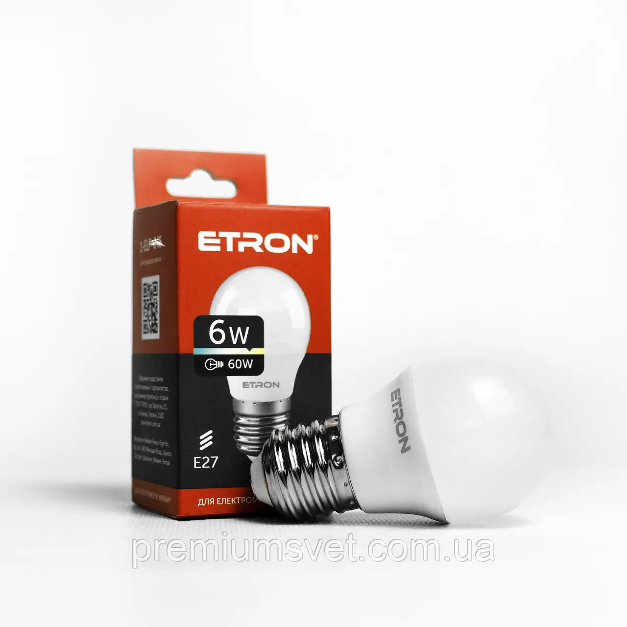 Лампа св/діод ETRON Light Pover G45 6W 6500K E27 (1-ELP-097)