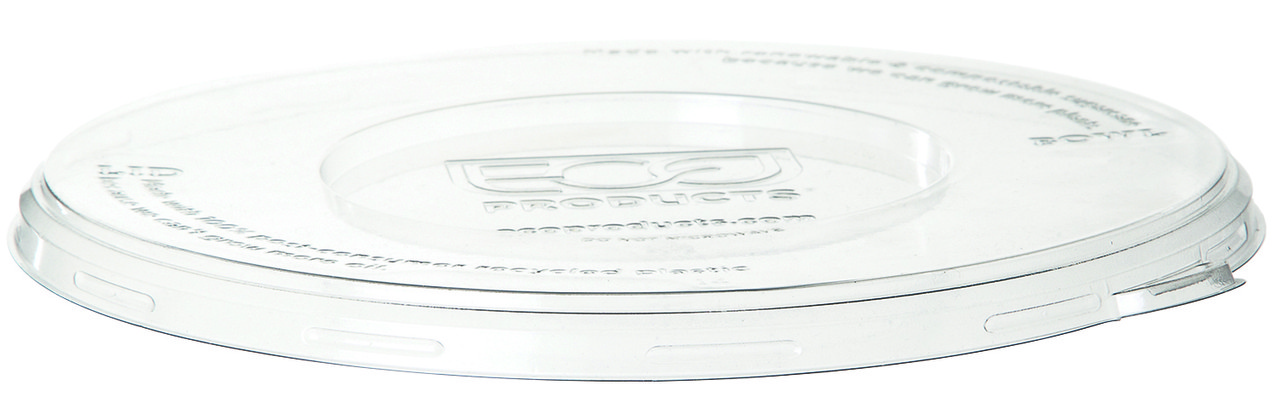 Кришка плоска з PLA пластику (50шт/уп) Одноразовий Еко Посуд прозорий 470-1360мл Біорозкладний 470-1360мл