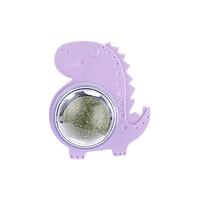 Игрушка шар кошачья мята/ PetLeon / Лакомство из натуральной мяты для кошек фиолетовый динозавр