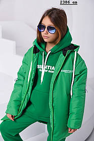 Підлітковий костюм трійка зі світловідбиваючими стрічками   2386 ев