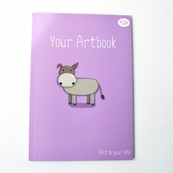 Блокнот А5 з кольоровими аркушами Profi Artbook Donkey 96 сторінок 48арк арт. 902293