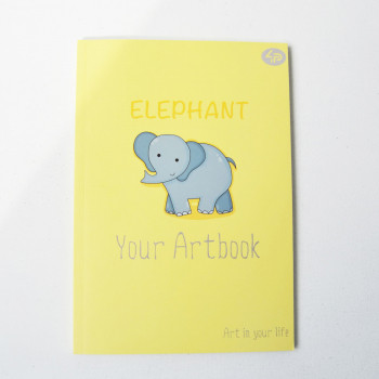 Блокнот А5 з кольоровими аркушами Profi Artbook Elephant 96 сторінок 48арк арт. 902309